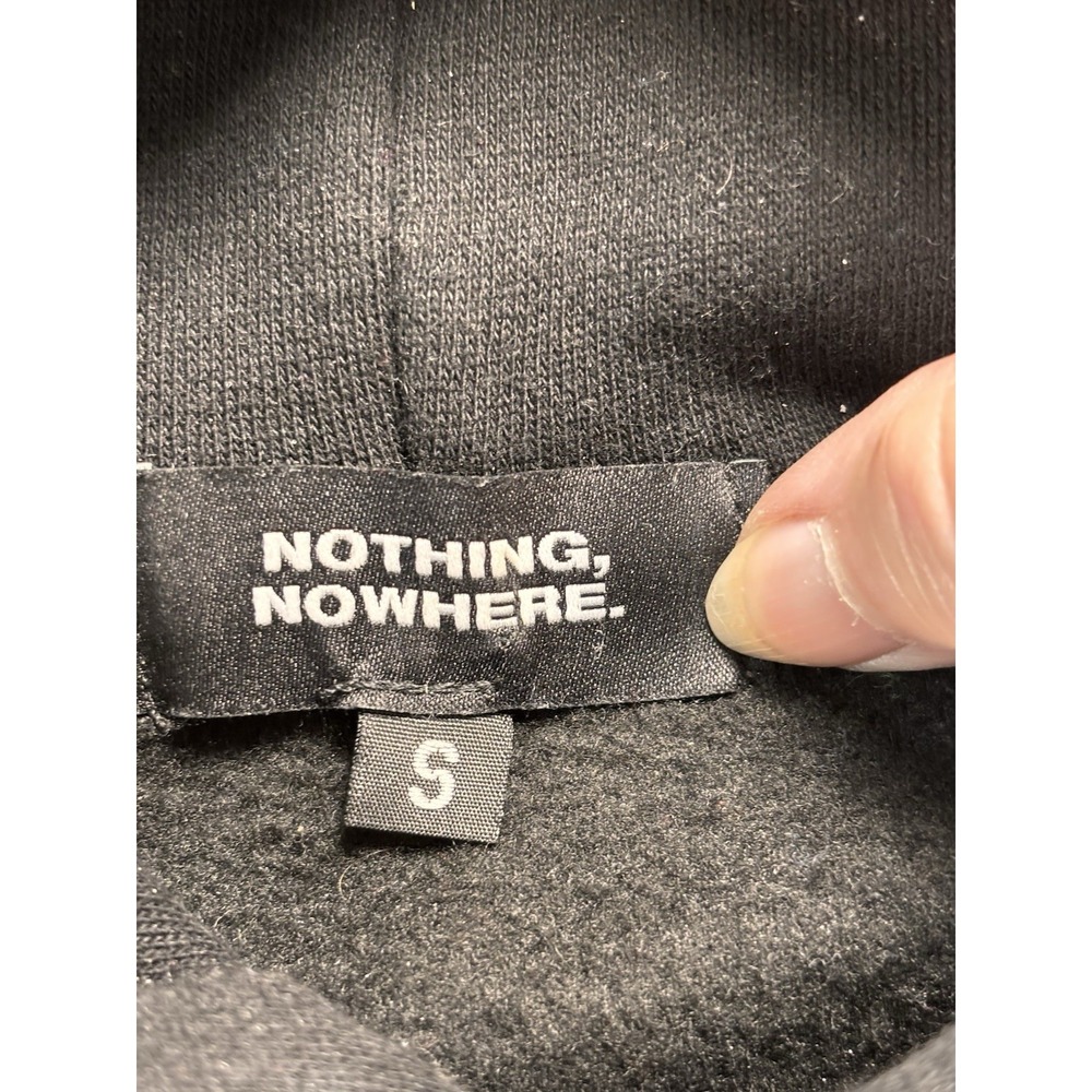 Nothing, Nowhere Reaper Ruiner Split Patchwork Hoodie Black Band Merch RARE S - Picture 3 of 11